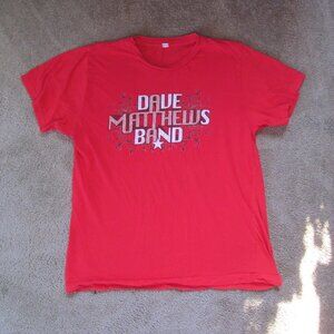 Vintage 1990's Dave Matthews Band T-Shirt Unisex Size S Red